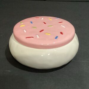 Pink Sprinkle Sugar Cookie Ceramic Trinket Box
